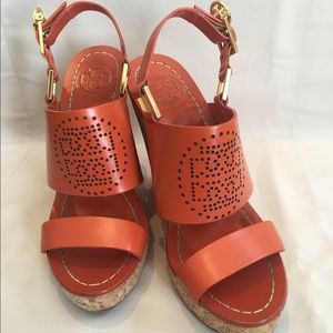 Tory Burch cork wedges (size 5)